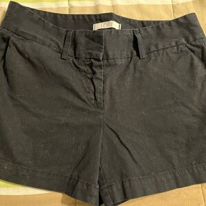 LOFT women’s black shorts with front/back pockets, Size 2, 12” length